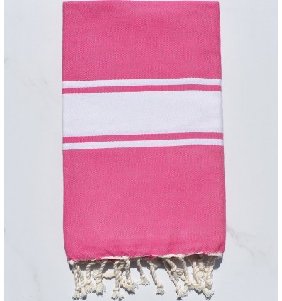 beach towel flat hot pink fouta