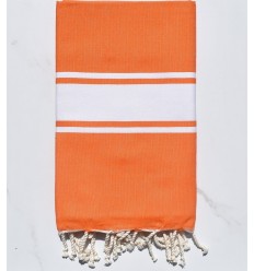 Beach towel flat bright orange