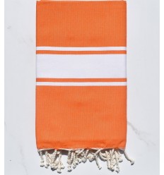 Strandtuch flach leuchtendes Orange