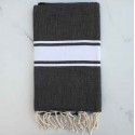 Toalla de playa plana gris pizarra oscuro