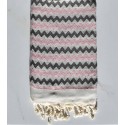zigzag Blanc, rouge vif et noir