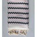 zigzag ecru, pink and blue