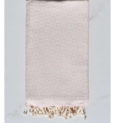 fouta papillon rose clair