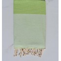 Fouta nid d'abeille Coton recyclée noir