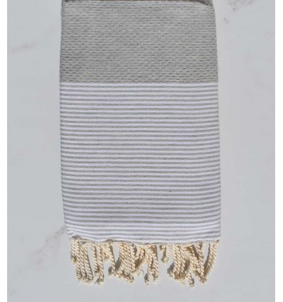 honeycomb light gray beach towel