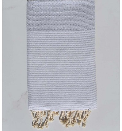 Beach towel cotton recycled honeycomb gray apus