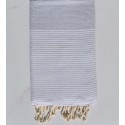 Beach towel cotton recycled honeycomb gray apus