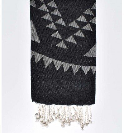 bohemian beach towel black
