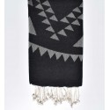 bohemian beach towel black