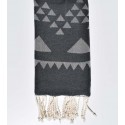 bohemian beach towel slate gray