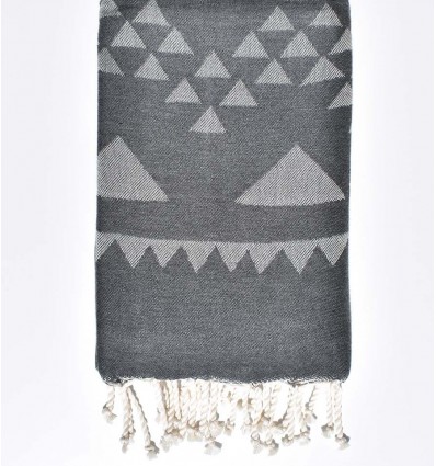 bohemian beach towel charcoal gray