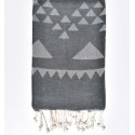 bohemian beach towel charcoal gray