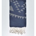 bohemian beach towel blue turquin