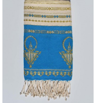 Fouta khlela bleu azur