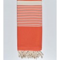 Jeté orangé rayée