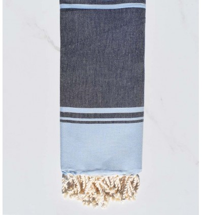 fouta RAF-RAF bleu de minuit et bleu ciel