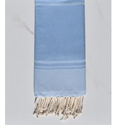 fouta RAF-RAF bleu bleuet  et bleu ciel