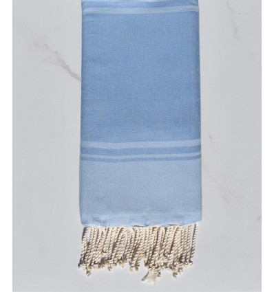 fouta RAF-RAF bleu bleuet  et bleu ciel