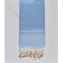 fouta RAF-RAF bleu bleuet  et bleu ciel