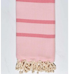 toalha de praia Chevron rosa escuro e rosa drageia