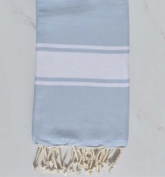 toalha de praia plana carrinho azul com banda branca