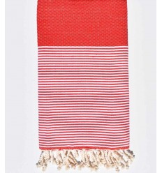 Honeycomb red fouta