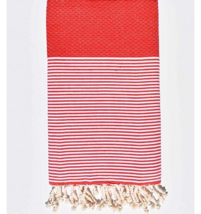 Honeycomb red fouta