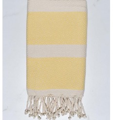 Fouta chevron jaune pale