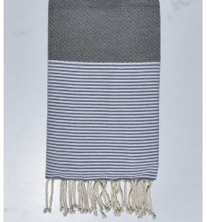 Honeycomb charcoal gray fouta