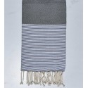 Honeycomb charcoal gray fouta