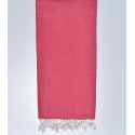 Bettüberwurf geflammt  leuchtend rosa 270*200