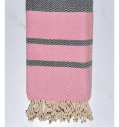  Light pink and slate Chevron