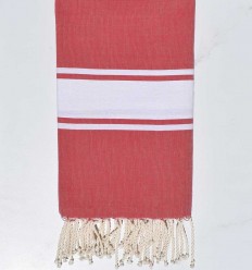 Serviette de plage plat rouge grenadine