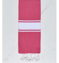 Child Fushia pink White strip