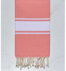 Beach towel flat dark salmon