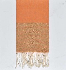 Beach towel flat glycine with golden lurex thread