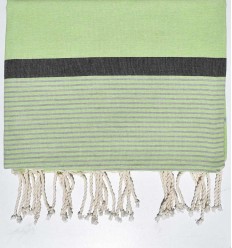 Jeté moyenne vert clair, gris et anthracite 2