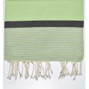 Jeté moyenne vert clair, gris et anthracite