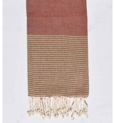 telo mare piatto glicine con filo dorato lurex