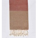 Beach towel flat glycine with golden lurex thread