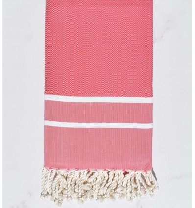 Chevron light pink beach towel
