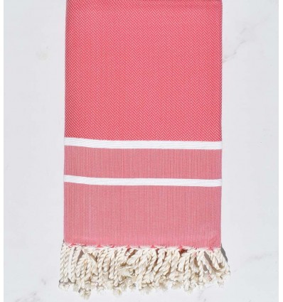 fouta plate rouge anglais