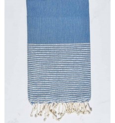 Fouta plate glycine au fils lurex doré