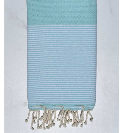 Fouta nid d'abeille vert opaline clair