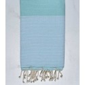 Fouta nid d'abeille recyclée vert opaline clair