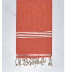 Fouta mykonos orange corail