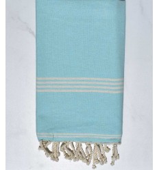 Fouta mykonos aigue marine clair