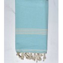 Fouta mykonos aigue marine clair