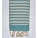 Strandtuch Zebra Wabe cremeweiß, hellrosa und blau
