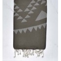 Bohemian beach towel military green